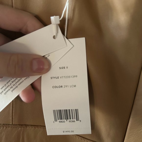 VINCE Belted Leather Tank Midi Dress - Picture 6 of 7